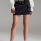 Q2 Cargo Mini Skirt in black