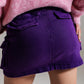 Cargo Mini Skirt in Purple - Szua Store