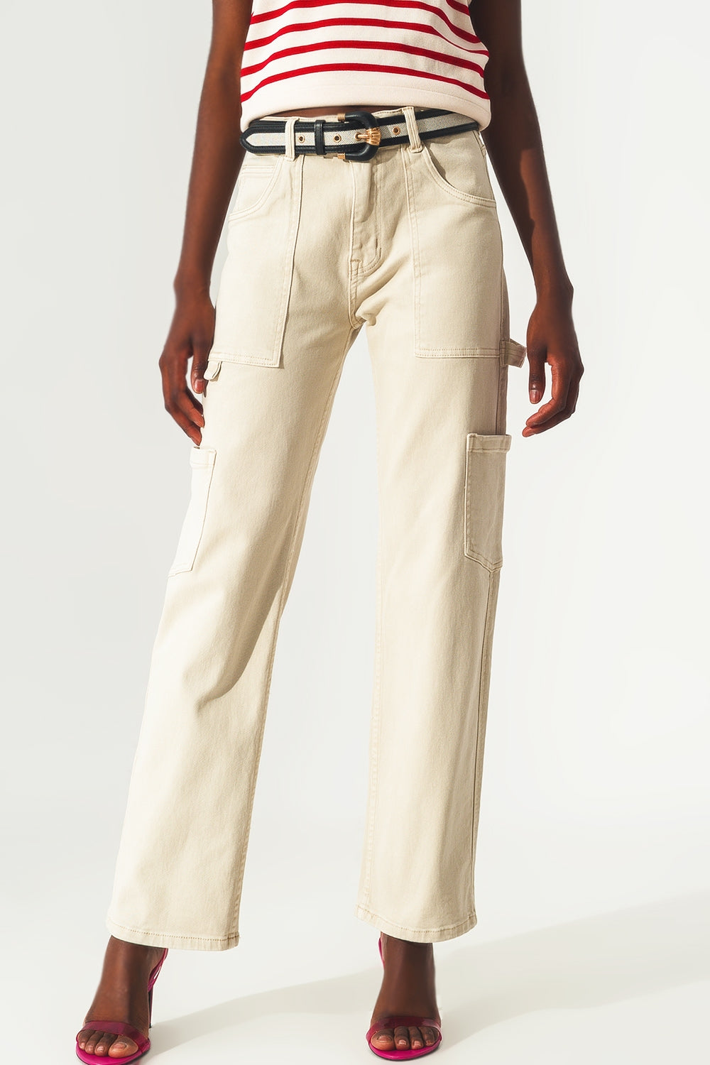 Q2 Cargo pants in beige