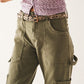 Cargo pants in khaki - Szua Store