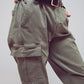 Cargo Pants with Tassel ends in Military Green - Szua Store