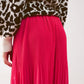 Chiffon pleated midi skirt in fuchsia Szua Store