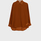 Chiffon shirt in camel color