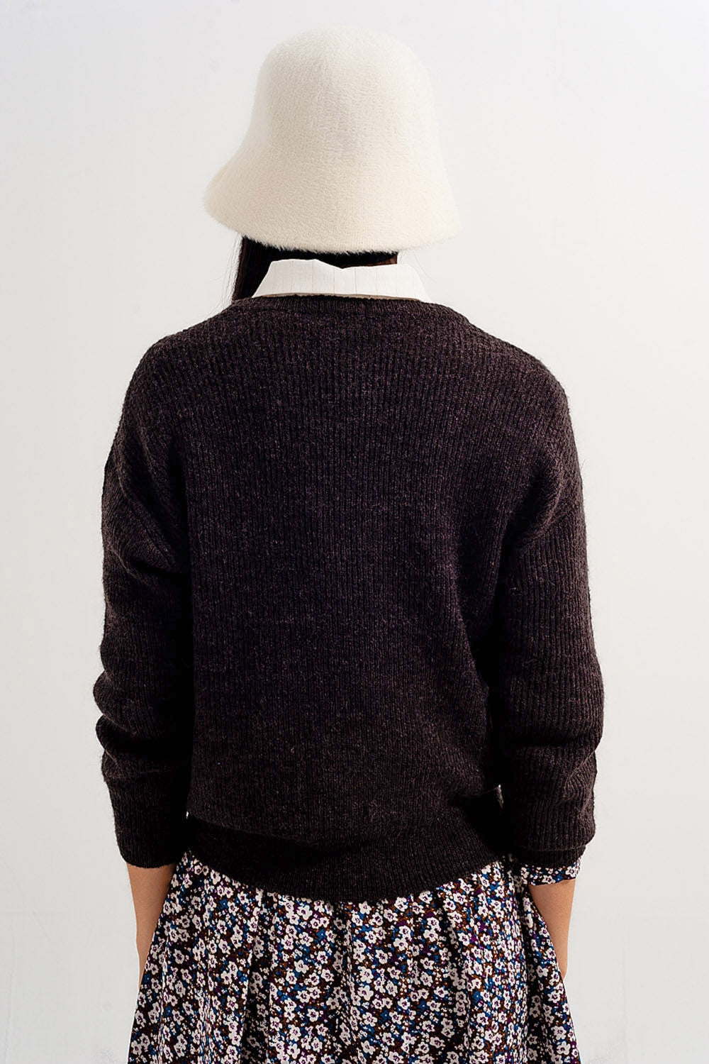 Chocolate crew neck jumper Szua Store