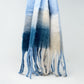 Q2 Chunky Stripy Scarf In Blue and Gray