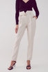 cigarette pants with paper-bag waist in cream Szua Store