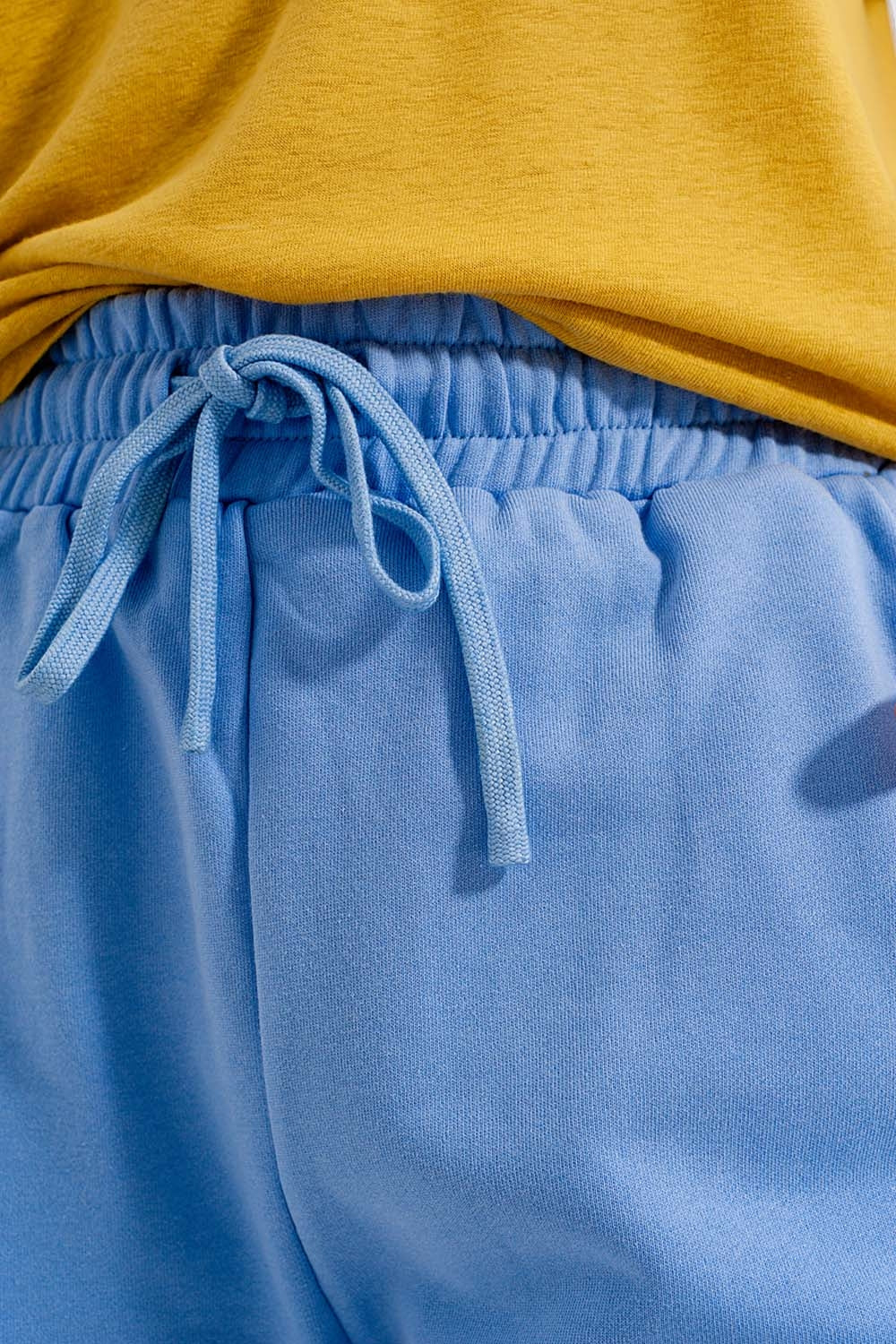 Co-ord jersey slim shorts shorter length in blue Szua Store