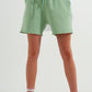 Co-ord jersey slim shorts shorter length in green Szua Store