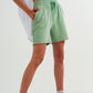 Co-ord jersey slim shorts shorter length in green Szua Store