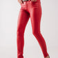 Coated pants in red Szua Store