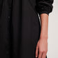 Collared mini dress with button down front in black Szua Store