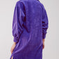 Cord mini shirt dress in purple Szua Store