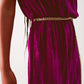 Cord waist belt jumpsuit in purple Szua Store