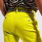 Cotton blend pants in yellow Szua Store