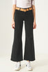 Q2 Cotton blend wide leg jeans in black