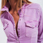 Cotton denim shirt in lilac Szua Store