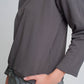 Cotton drawstring sweatshirt in gray Szua Store