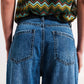 Cotton high waist mom jeans in medium blue Szua Store