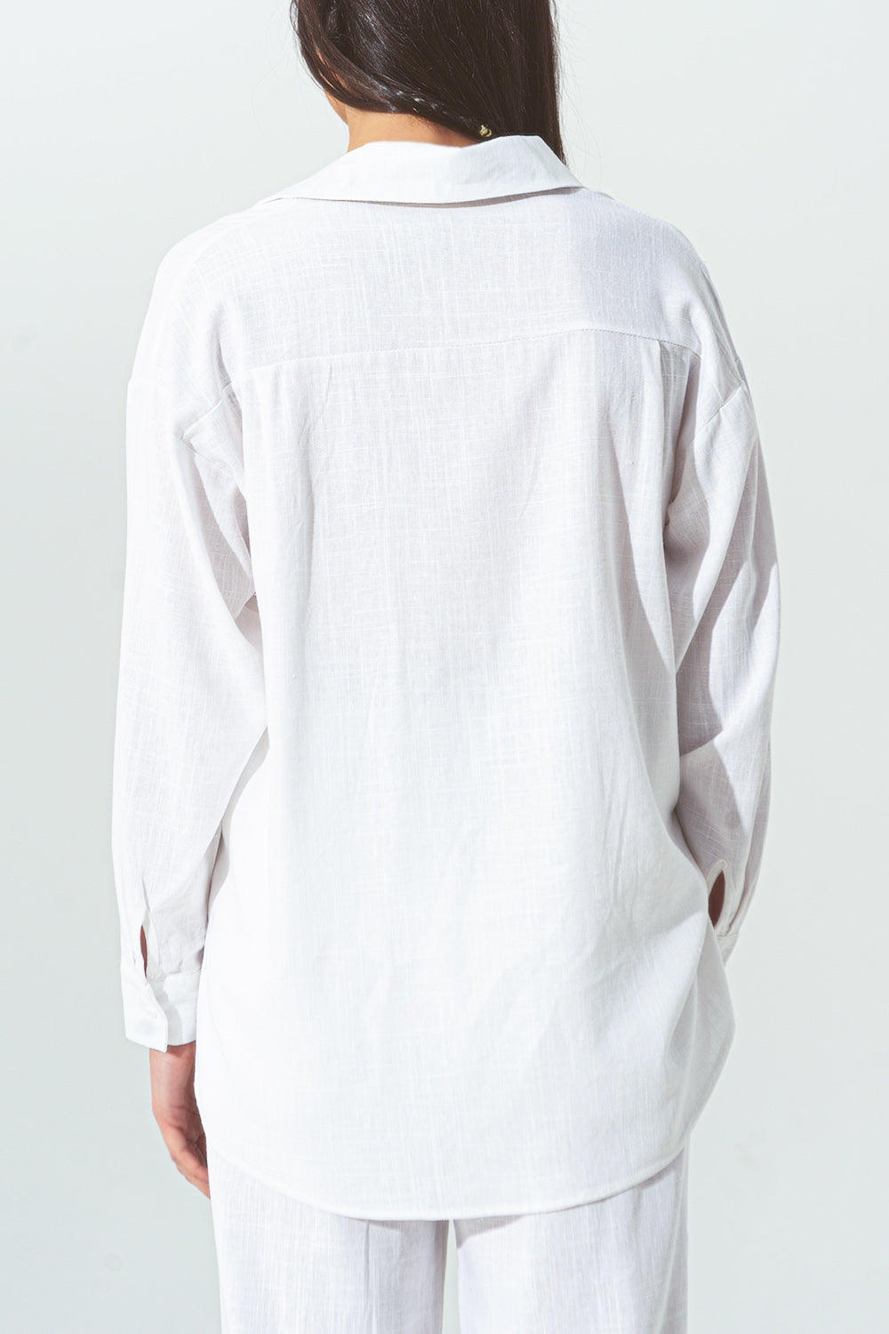 Cotton Loose Fit Shirt in White - Szua Store