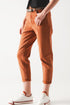 Cotton mid rise slouchy jean in rust Szua Store