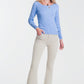 crew neck sweater with button detail in blue Szua Store