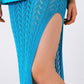 Crochet Maxi Skirt in Blue - Szua Store