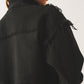 Cropped denim trucker jacket in black - Szua Store