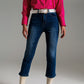 Q2 cropped skinny jeans with dark wash