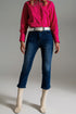 Q2 cropped skinny jeans with dark wash