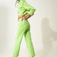 Cropped wide leg jeans in acid green - Szua Store