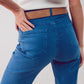 Cropped wide leg jeans in blue Szua Store