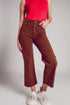 Cropped wide leg jeans in brown Szua Store