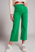 Cropped wide leg jeans in deep green Szua Store