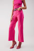 Cropped wide leg jeans in fushia Szua Store