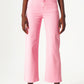 Q2 Cropped wide leg jeans in pink