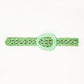 Q2 Crystal Embellished Belt in Green
