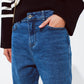 Dark blue oversized boyfriend jeans