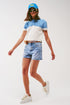 Denim short in light blue wash - Szua Store