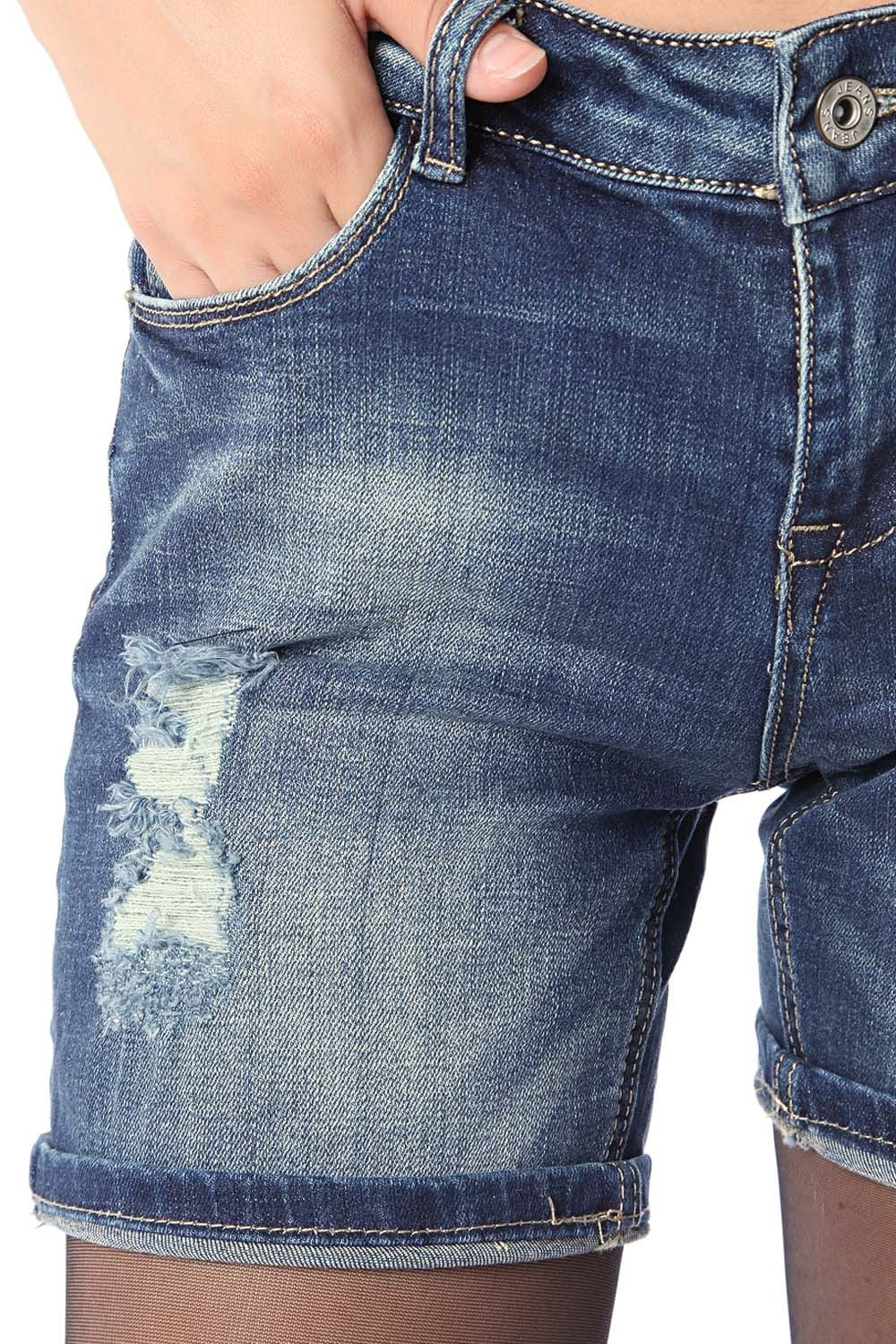 Denim shorts with rips - Szua Store