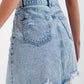 Distressed denim skirt in bleach wash Szua Store