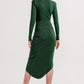 Drape detail maxi dress in green Szua Store