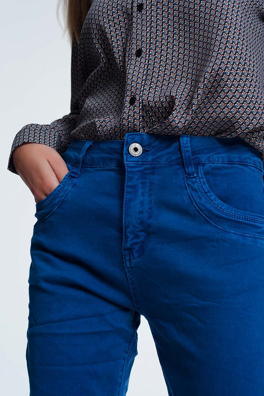 Drop crotch skinny jean in blue Szua Store