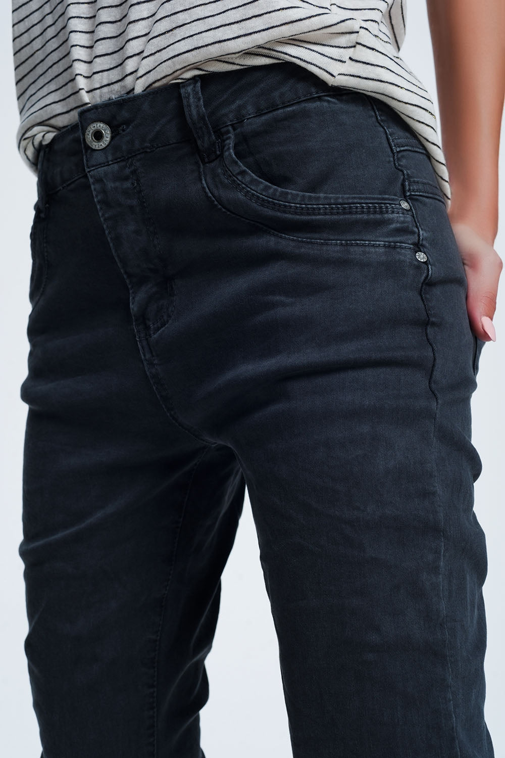 Drop crotch skinny jean in grey Szua Store