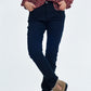 Drop crotch skinny jean in navy Szua Store