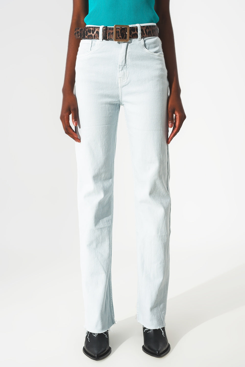 Elastic Cotton jeans in light blue - Szua Store