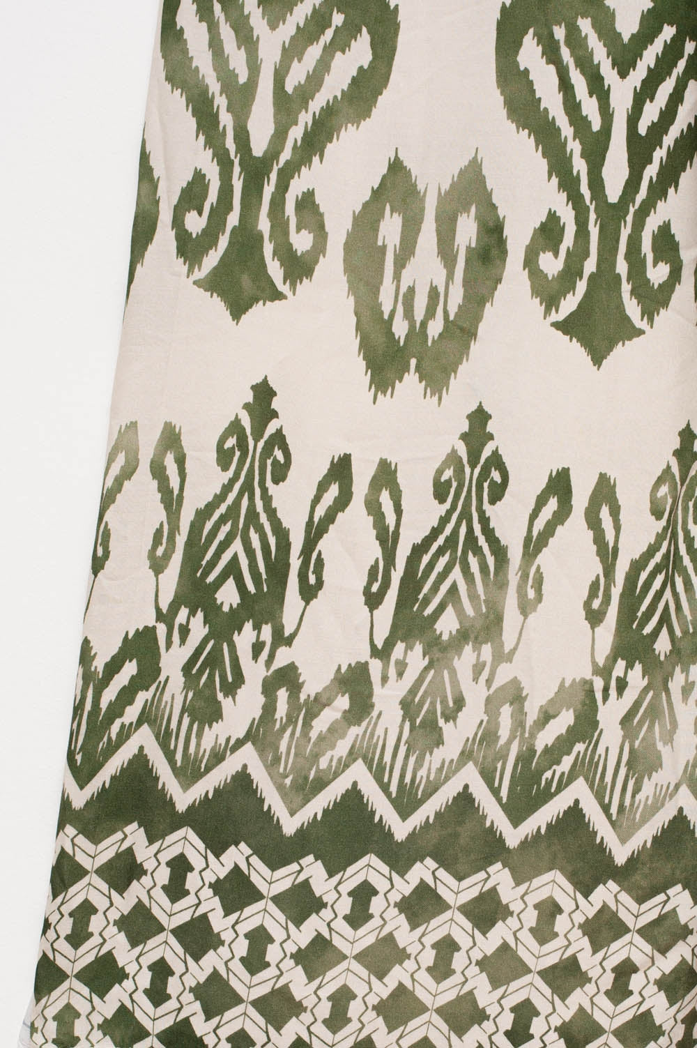 Elastic waist pants in geo print in green Szua Store