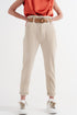 Elasticated paper bag waist mom jean in beige Szua Store