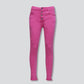 Exposed buttons skinny jeans in fuchsia Szua Store