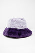 Faux fur bucket hat in purple Szua Store