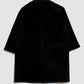 Faux suede oversized coat in black Szua Store